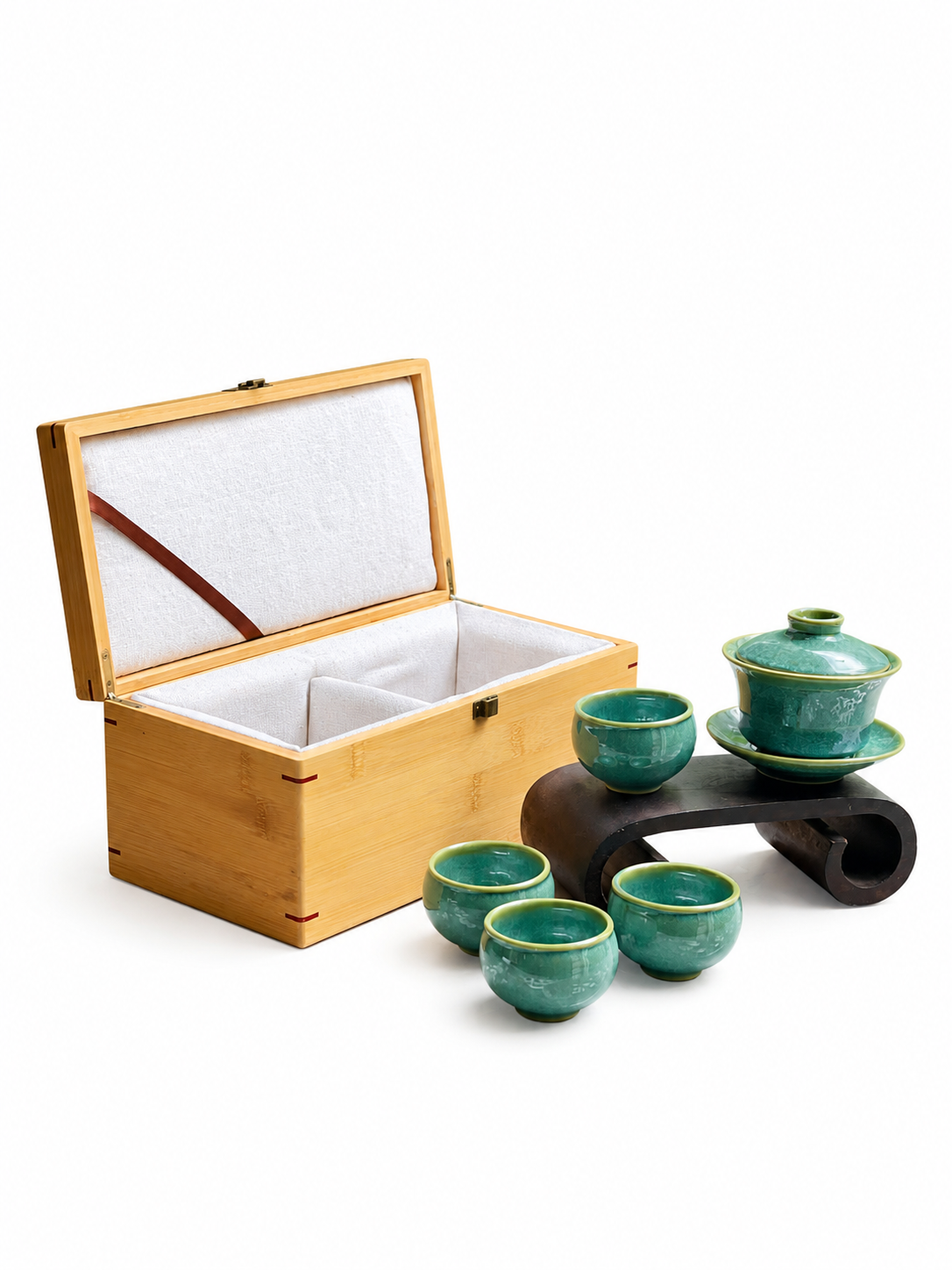 Bộ QT hộp tre khải trà - Men 0005